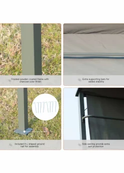 Outsunny Garden BBQ Grill Gazebo (216cm x 138cm x 218cm)