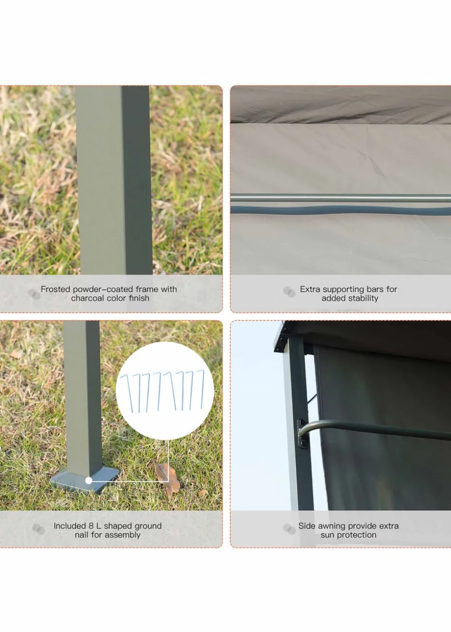 Outsunny Garden BBQ Grill Gazebo (216cm x 138cm x 218cm)