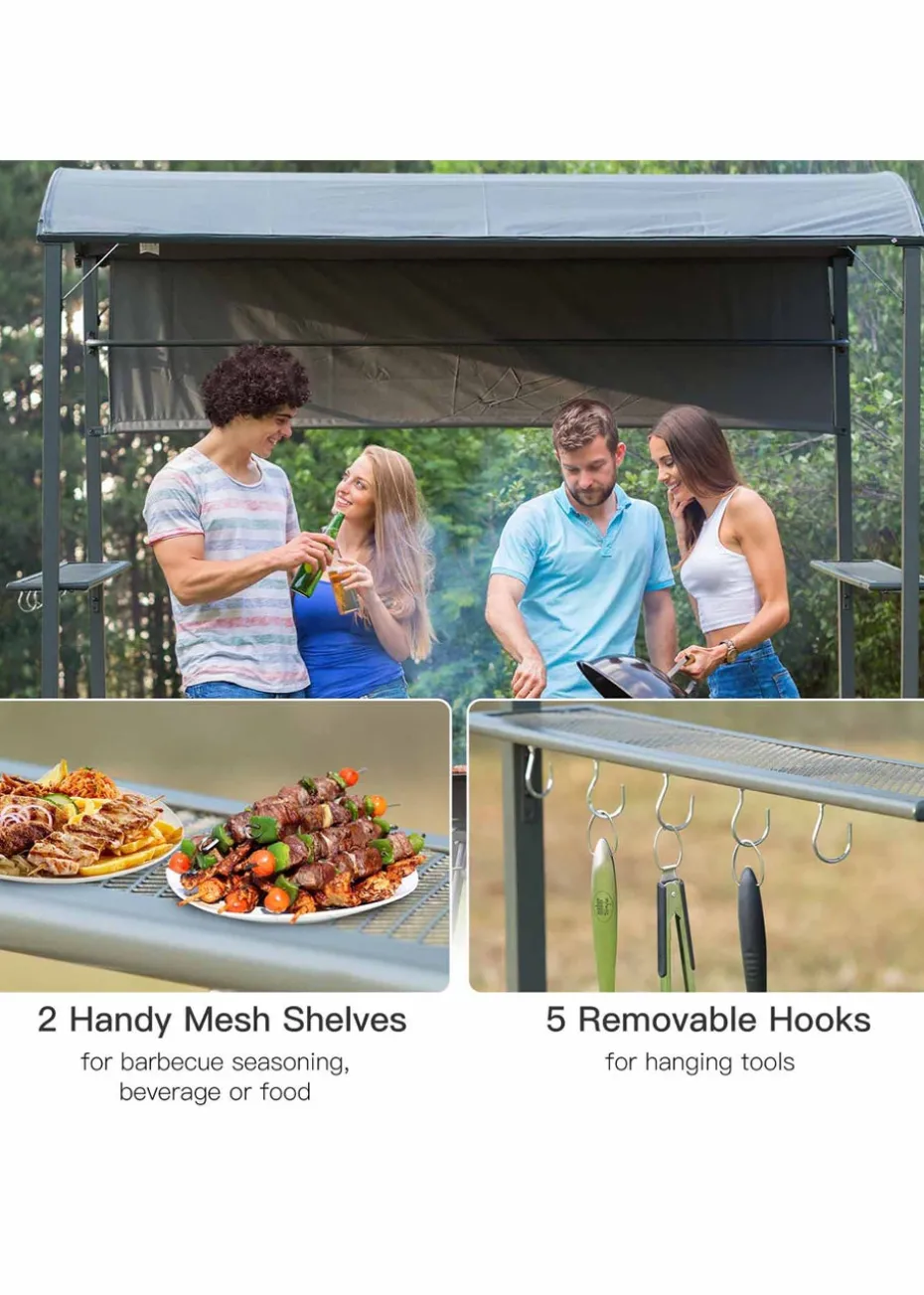 Outsunny Garden BBQ Grill Gazebo (216cm x 138cm x 218cm)