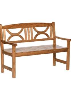 Outsunny Natural 2-Seater Chair Wooden Garden Bench