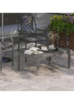 Outsunny Outdoor Coffee Table Patio Table with Brown Wood Grain Effect