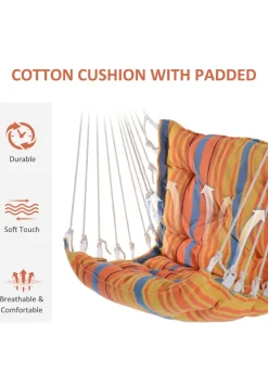 Outsunny Outdoor Hammock Swing Seat with Soft Padded Seat & Backrest