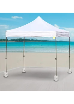 Outsunny 4pc Canopy Tent Weight Rapid Clip Gazebo Feet Fill with Water or Sand White