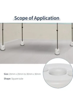 Outsunny 4pc Canopy Tent Weight Rapid Clip Gazebo Feet Fill with Water or Sand White