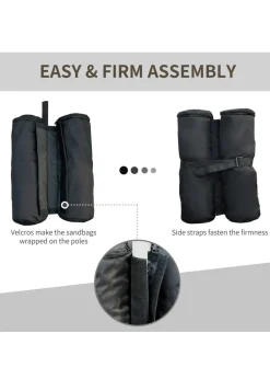 Outsunny 4pcs Gazebo Weight Sand Bags