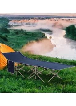 Outsunny Single Foldable Camping Bed (190cm x 68cm x 52cm)