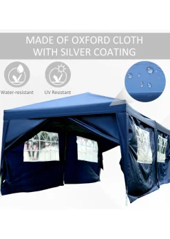 Outsunny 3x6m Garden Pop Up Gazebo Wedding Tent