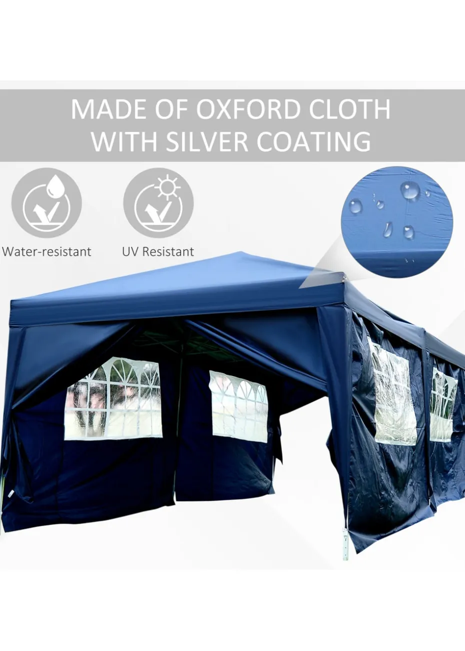 Outsunny 3x6m Garden Pop Up Gazebo Wedding Tent