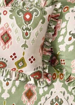 Paoletti 1973 Dawson Ikat Green Reversible Duvet Cover Set