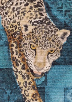 Paoletti Azure Blue Majorelle Printed Indoor/Outdoor Rug