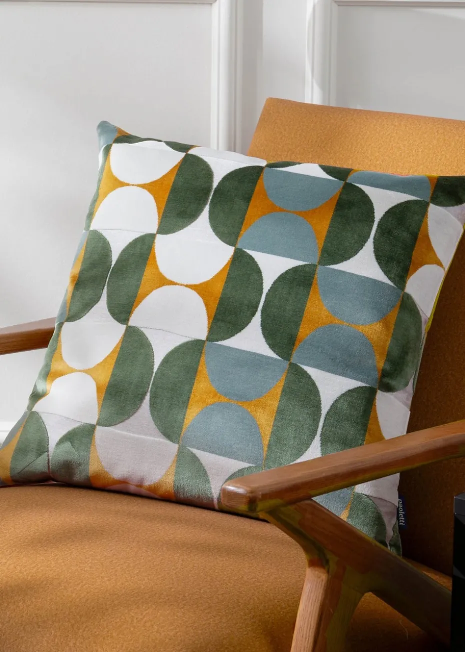 Paoletti Bardot Geometric Jacquard Filled Cushion (50 x 50 x 8cm)