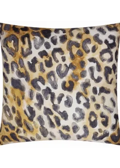 Paoletti Black/Gold Leopardis Trio Printed Outdoor Outdoor Cushion