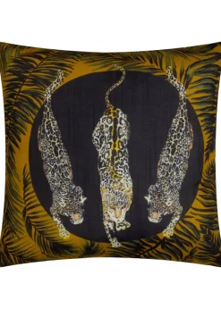 Paoletti Black/Gold Leopardis Trio Printed Outdoor Outdoor Cushion