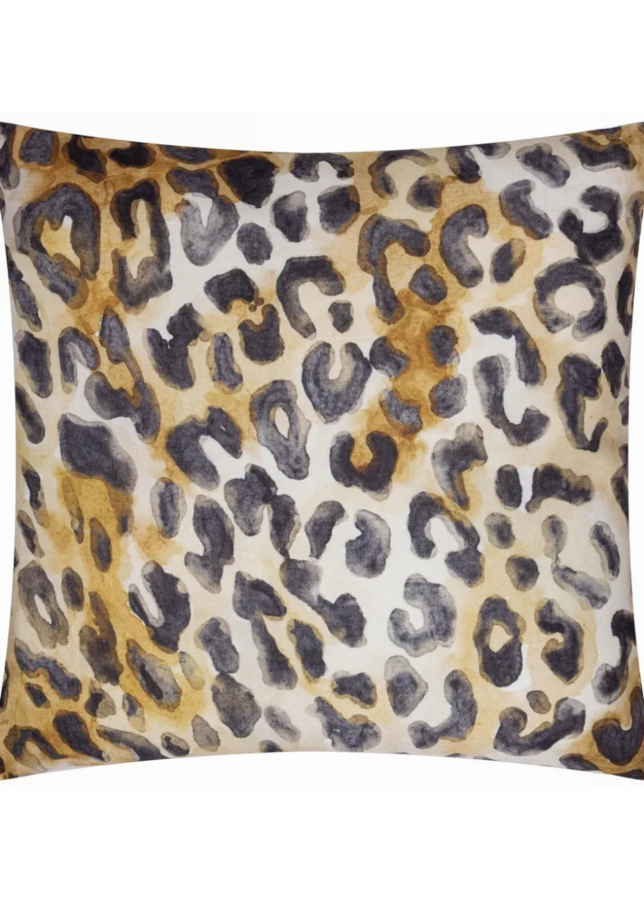 Paoletti Black/Gold Leopardis Trio Printed Outdoor Outdoor Cushion