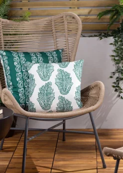 Paoletti Kalindi Paisley Outdoor Filled Cushion (43cm x 43cm x 8cm)
