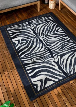 Paoletti Leopardis Zebra Printed Indoor/Outdoor Rug