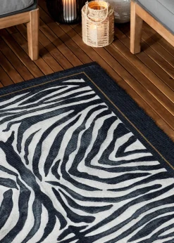 Paoletti Leopardis Zebra Printed Indoor/Outdoor Rug