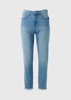 Papaya Petite Blue Light Wash Relaxed Fit Skinny Jeans