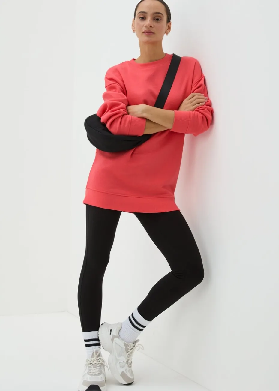 Papaya Petite Coral Longline Sweatshirt