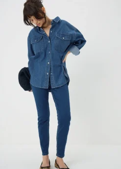 Papaya Petite Dark Wash High Waisted Jeans