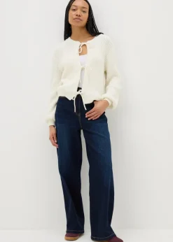 Papaya Petite Dark Wash Wide Leg Jeans