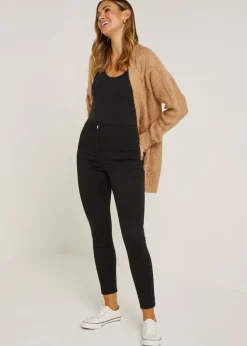 Papaya Petite Jessie Black High Waisted Skinny Jeans