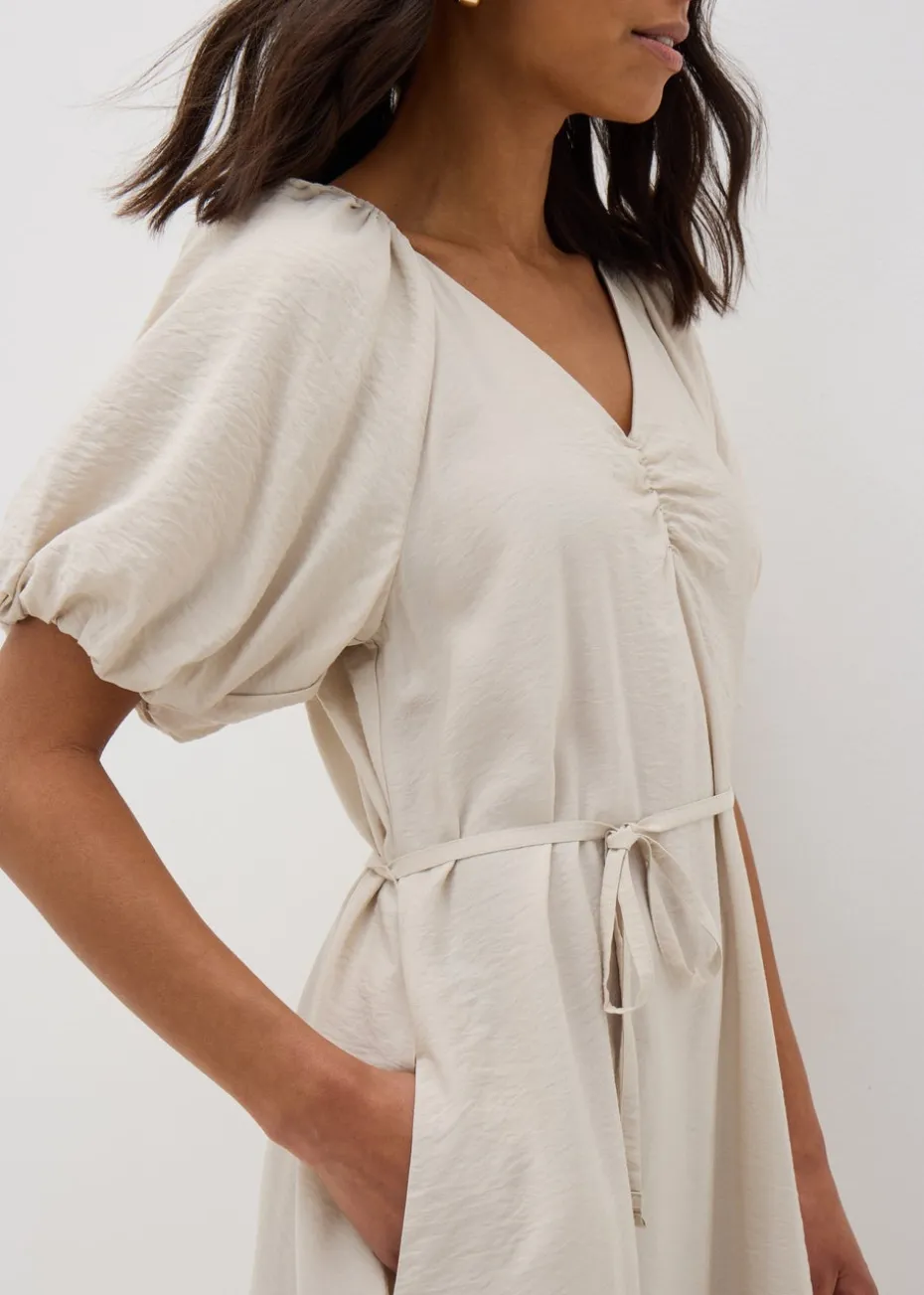 Papaya Petite Stone Tie Midi Dress