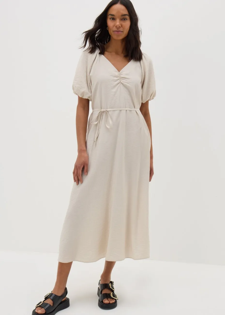 Papaya Petite Stone Tie Midi Dress