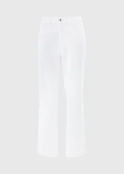 Papaya Petite White Straight Fit Jeans