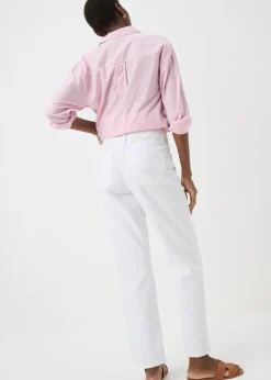 Papaya Petite White Straight Fit Jeans
