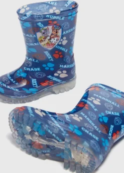 Paw Patrol Blue Light Up Wellies (Younger 4-12)