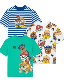Paw Patrol Boys Multicoloured Character Pack of 3 T-Shirts (2 - 7 Years)