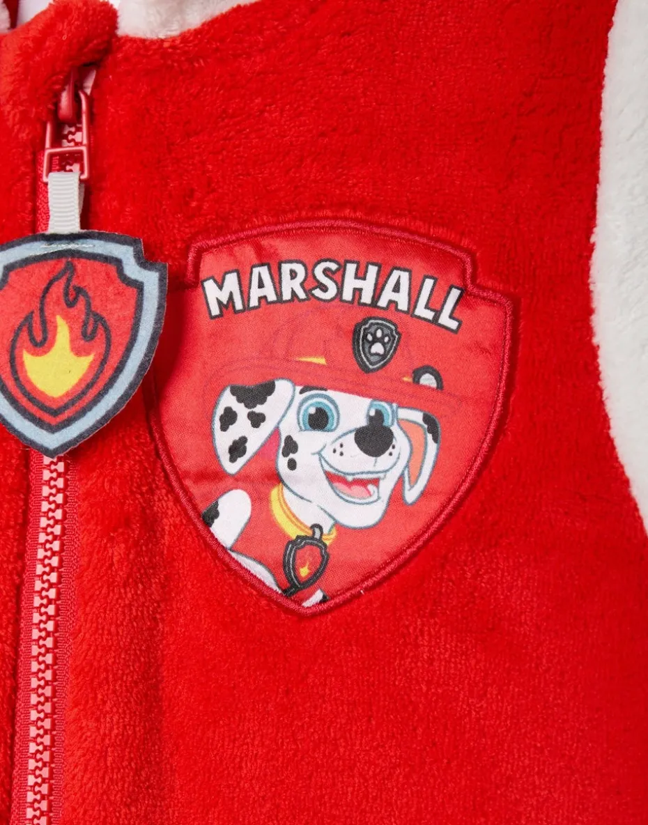 Paw Patrol Marshall Applique Face Unisex Kids Red Onesies (2-7 Years)