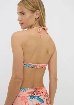 Peach Tropical Underwired Bikini Top