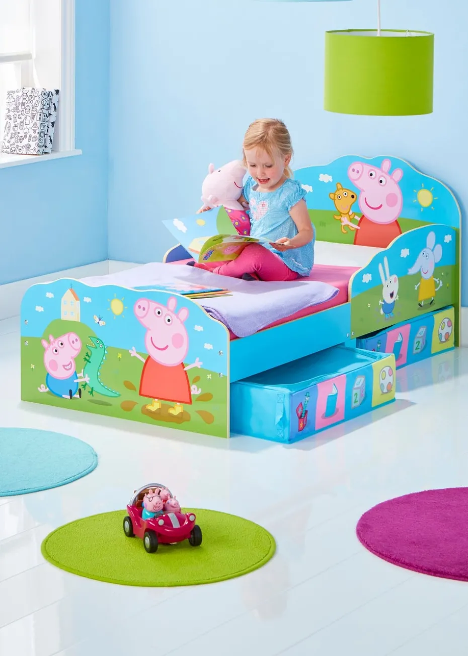 Peppa Pig Blue Playtime Toddler Bed with Storage