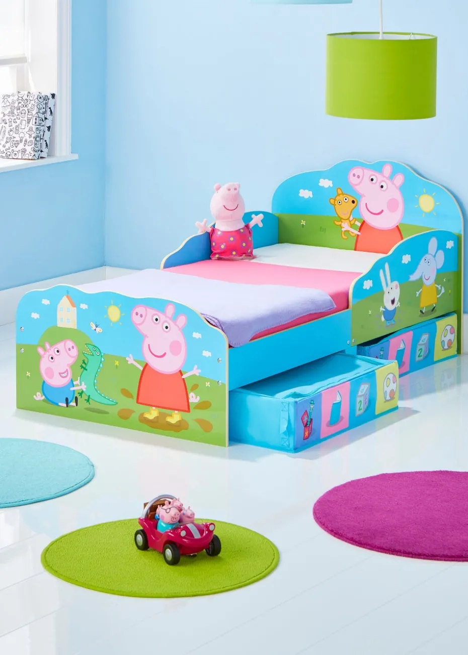 Peppa Pig Blue Playtime Toddler Bed with Storage