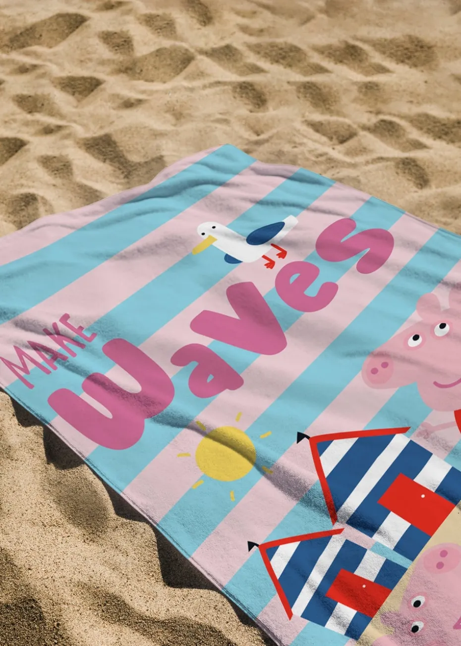 Peppa Pig Blue Waves Beach Pool Towel