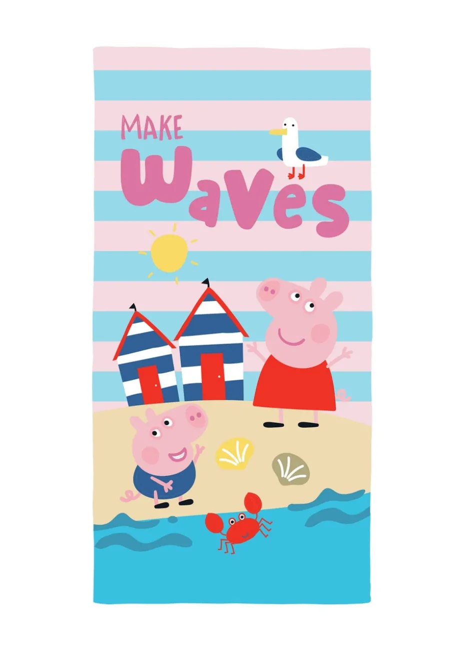 Peppa Pig Blue Waves Beach Pool Towel