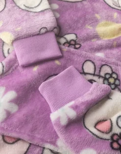 Peppa Pig Girls Purple Scattered Print Blanket Hoodie