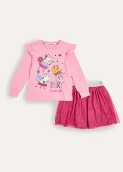 Peppa Pig Girls Tutu Skirt Daywear Set