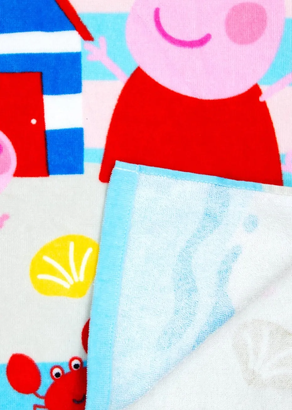 Peppa Pig Multi Colour Waves Poncho Towel