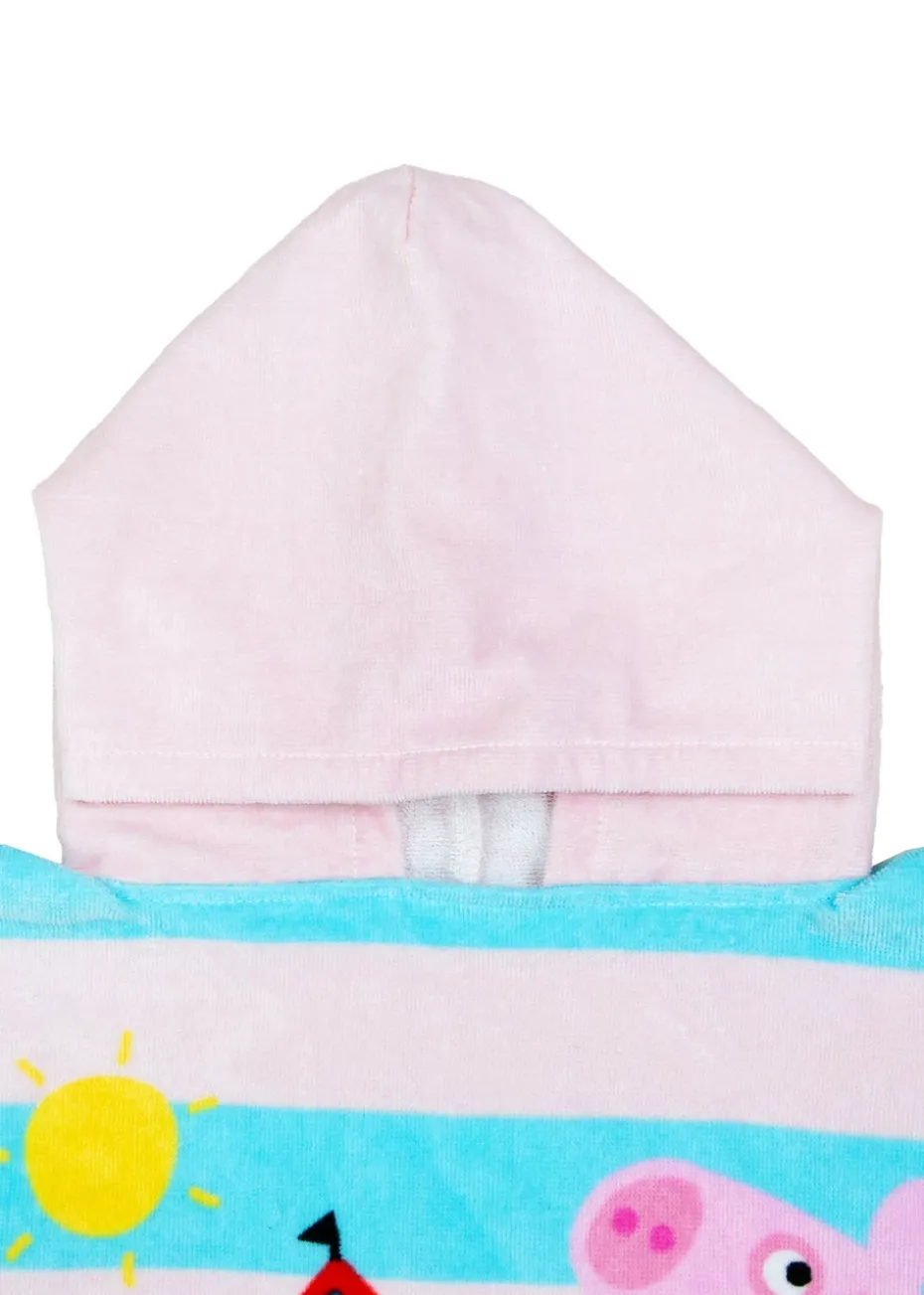 Peppa Pig Multi Colour Waves Poncho Towel