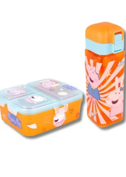 Peppa Pig Orange Multi Compartment Lunch Set