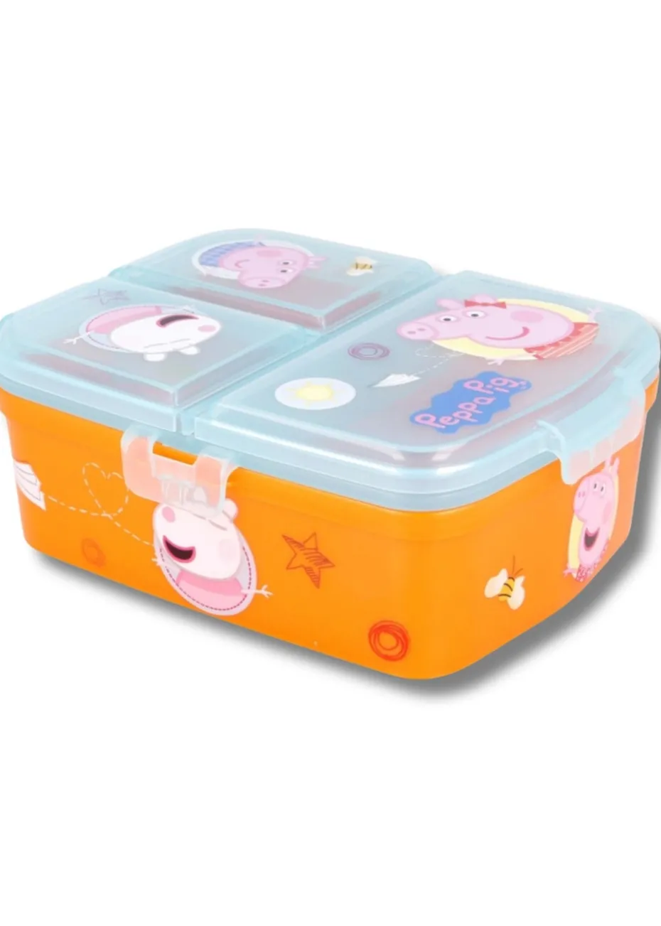 Peppa Pig Orange Multi Compartment Lunch Set