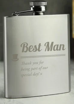 Personalised Best Man Hip Flask