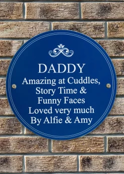 Personalised Memento Company Blue Heritage Plaque