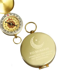 Personalised Memento Company Gold Eid & Ramadan Keepsake Compass