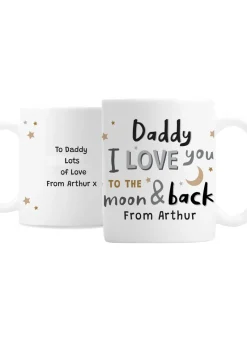Personalised Memento Company White To the Moon and Back Mug