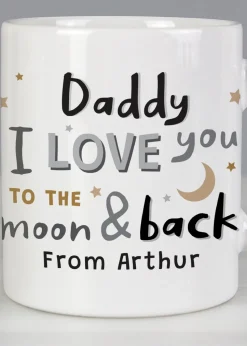 Personalised Memento Company White To the Moon and Back Mug