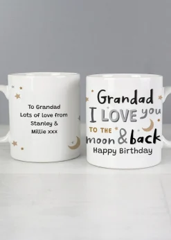 Personalised Memento Company White To the Moon and Back Mug